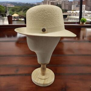 MEN'S BRUNO CAPELO EMPIRE COLLECTION STRAW 2 1/2" BRIM FEDORA HAT. EM 513.